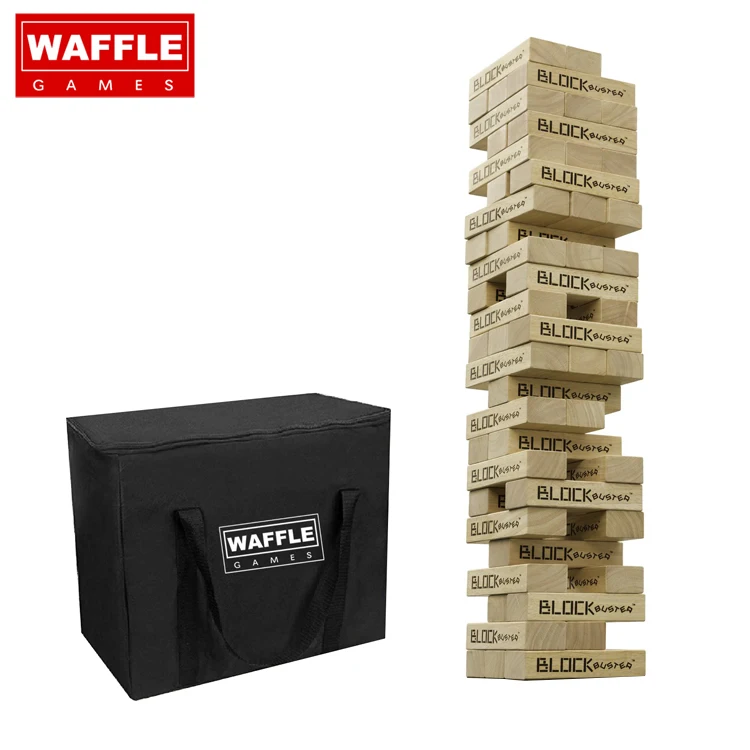 
Waffle Games Giant jengaes wooden with Carrying Case Made From Premium NZ Pine Giant jengaes wooden 