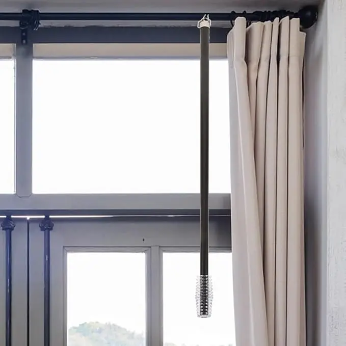 Top Quality Clear Acrylic Curtain Wand Curtain Pull Rod Ideal for High Hanging Drapes & Heavy Curtains in Homes & Offices