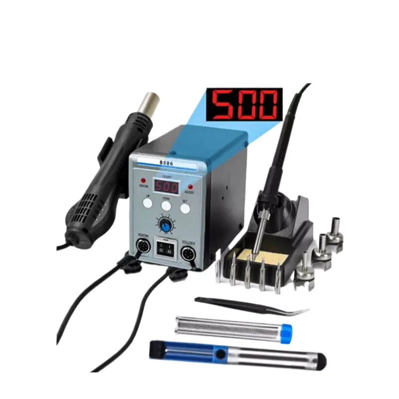 Завод напрямую поставляет 8586 паяльную станцию тепловую пушку два в одном для ремонта мобильных телефонов