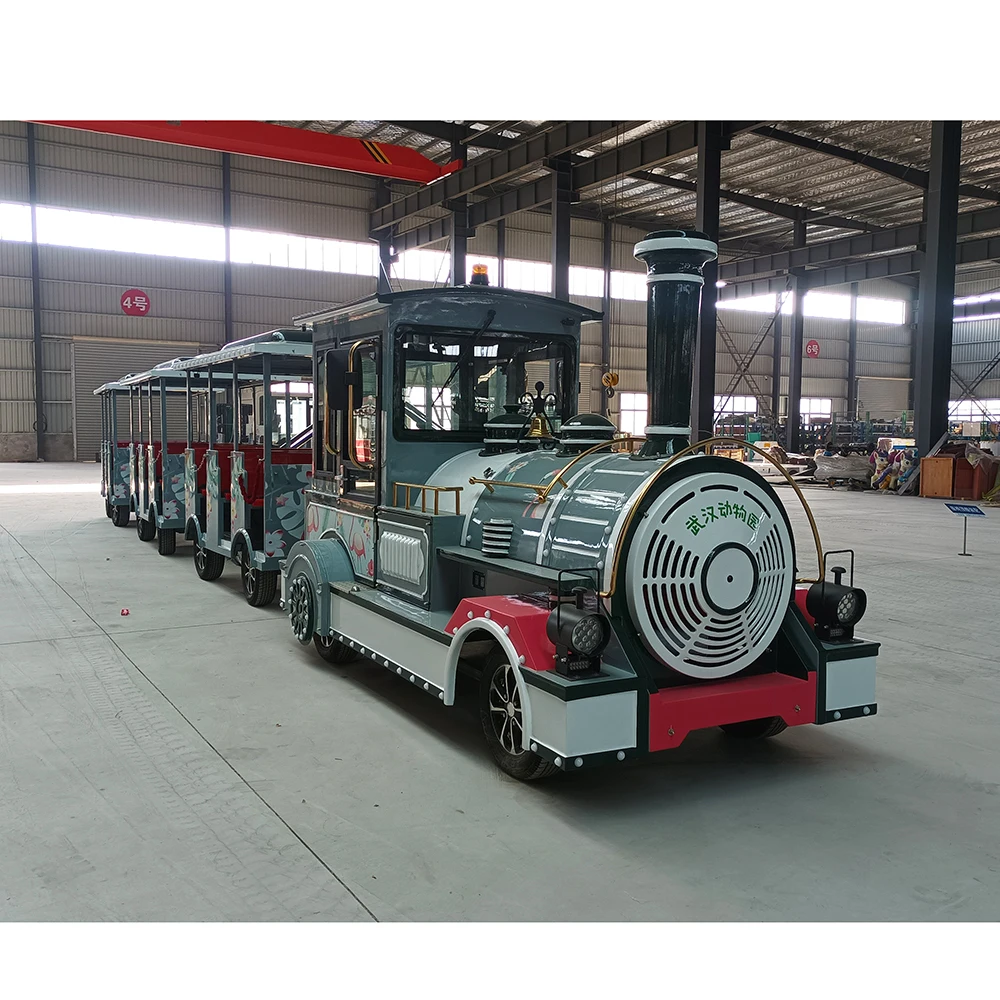 Chinese factory direct sale  2024 New Design customized 27 Seater Electric Train  Amusement Park Rides locomotive diesel