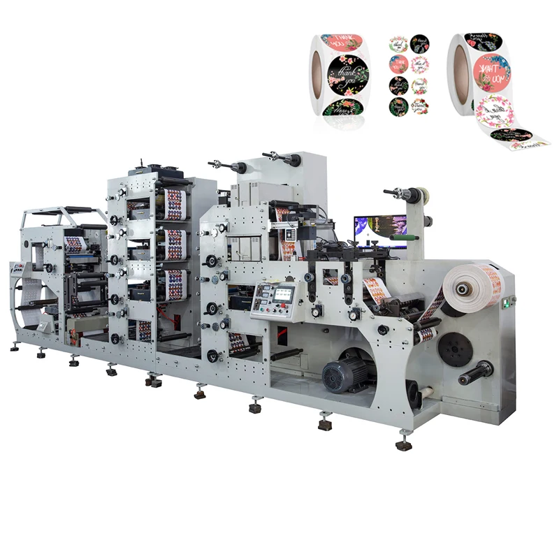 RTRY-950 8 color wrapping paper straws rubber roller high speed flexo die cutting and printing machine
