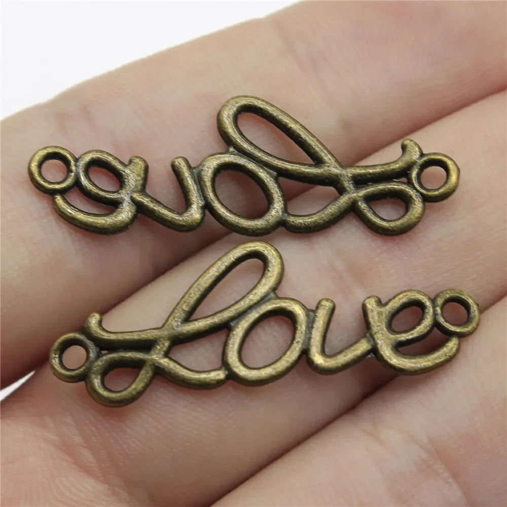 High Quality Antique Bronze Color Love Nameplate Wholesale Custom Metal Logo Label Nameplate