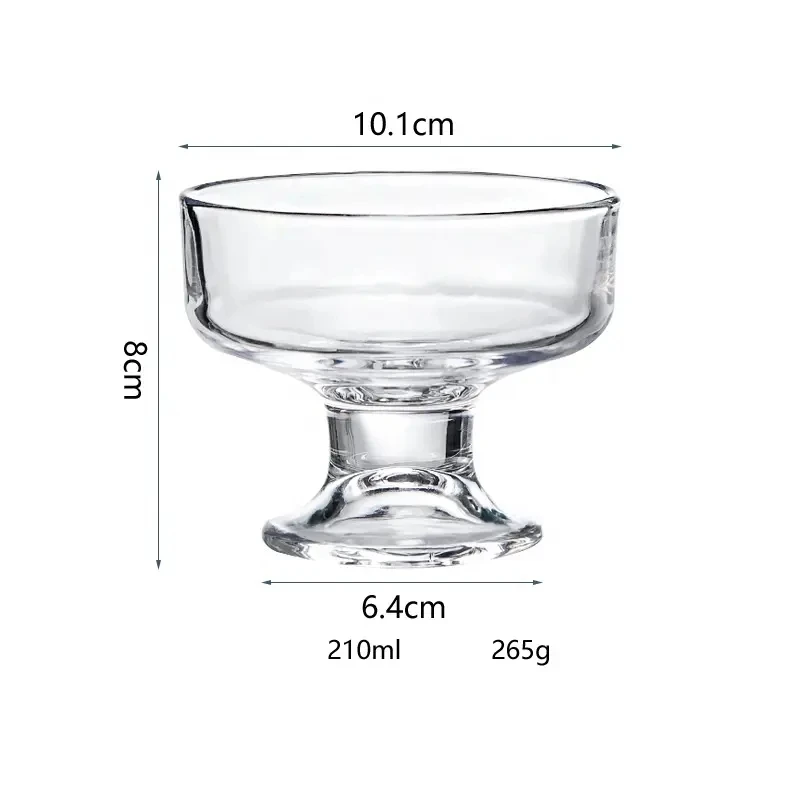 ins goblet ice cream clear glass yogurt dessert strawberry buffy glasses cup for ice cream
