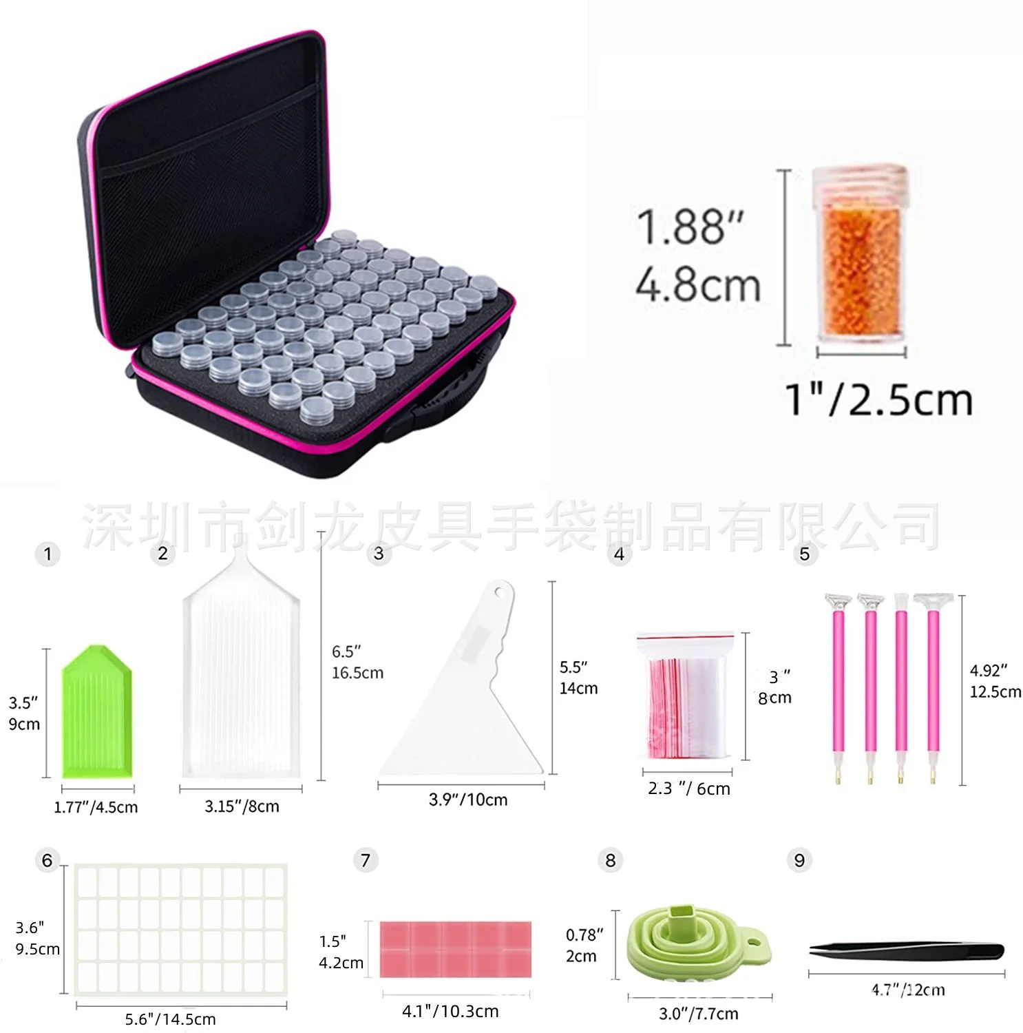 DM-31 Diamond Painting Storage case Containers, 60/120 Slots Diamond Painting Accessories Shockproof Jars for Jewelry Beads