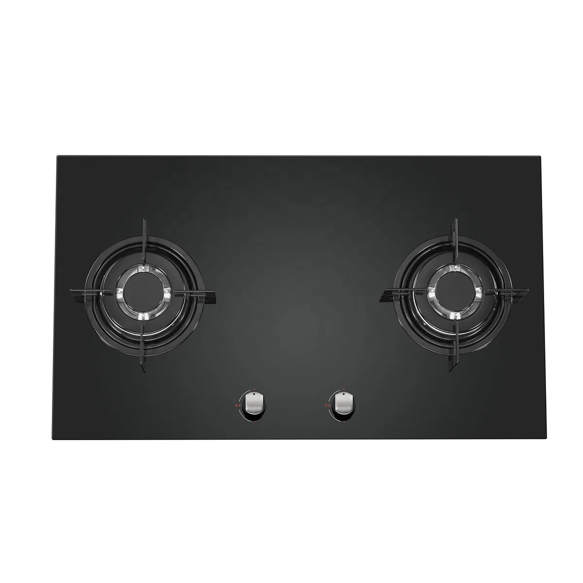 
Household tempered glass 2 burner gas stove with safety device 