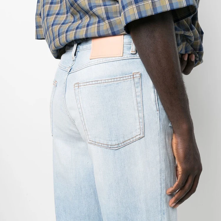 wholesale OEM LOGO style  High Waist Fashion Stretch Pocket Denim Jeans Flare Jeans for men