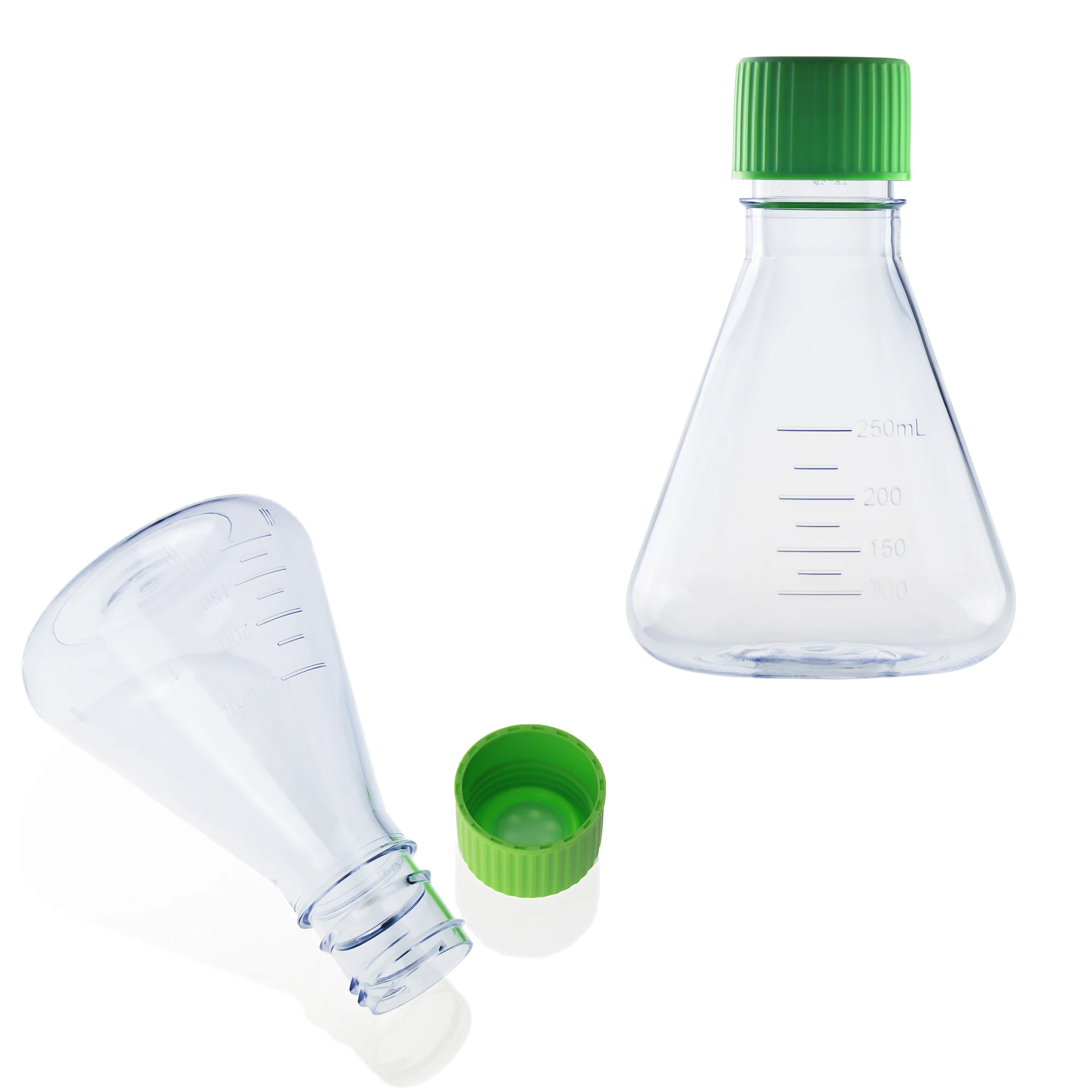 Intlkang Y250 Chemistry conical Flask Plastic petg flat bottom flask 250ml protein shake bottle