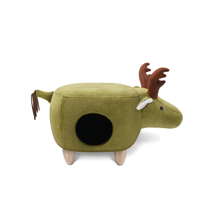 Christmas Hot Sale Cute Elk Stool Creative Cat Supplies Bed For Humans And