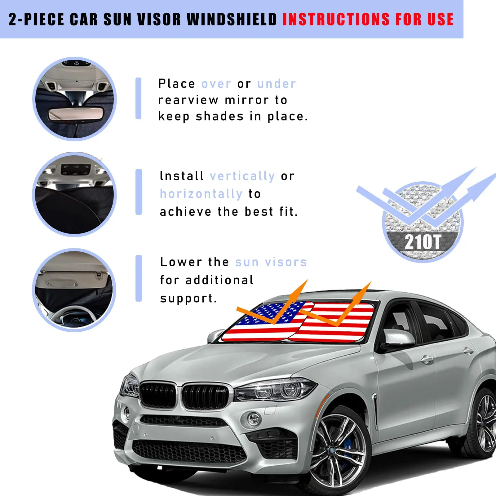 AI-MICH Car Umbrella Car Front Windshield Protector Foldable Car Umbrellas Promotion Custom Anti-ultraviolet Windshield Umbrella