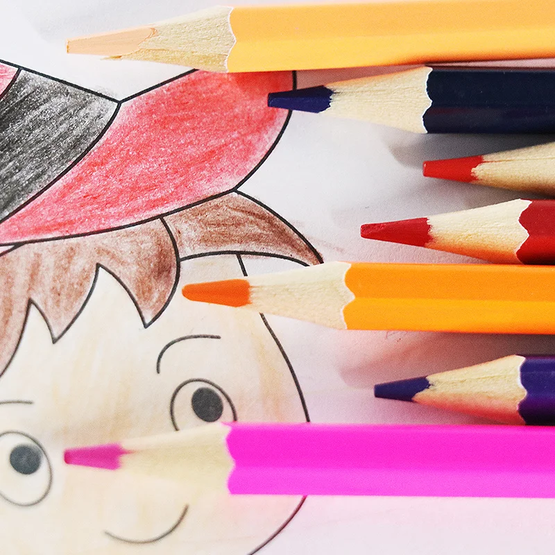 
HONGHU 48 COLOR pencil Promotional Stationery Factory Standard Pencil Pencil with Logo3.0 lead Wooden China Cheap Wholesale 