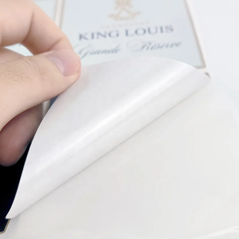 Sticker Bottle Labels Metal Custom And Luxury Sweet Private Holographic Roll For Bottles Material Wine Color Label Printing