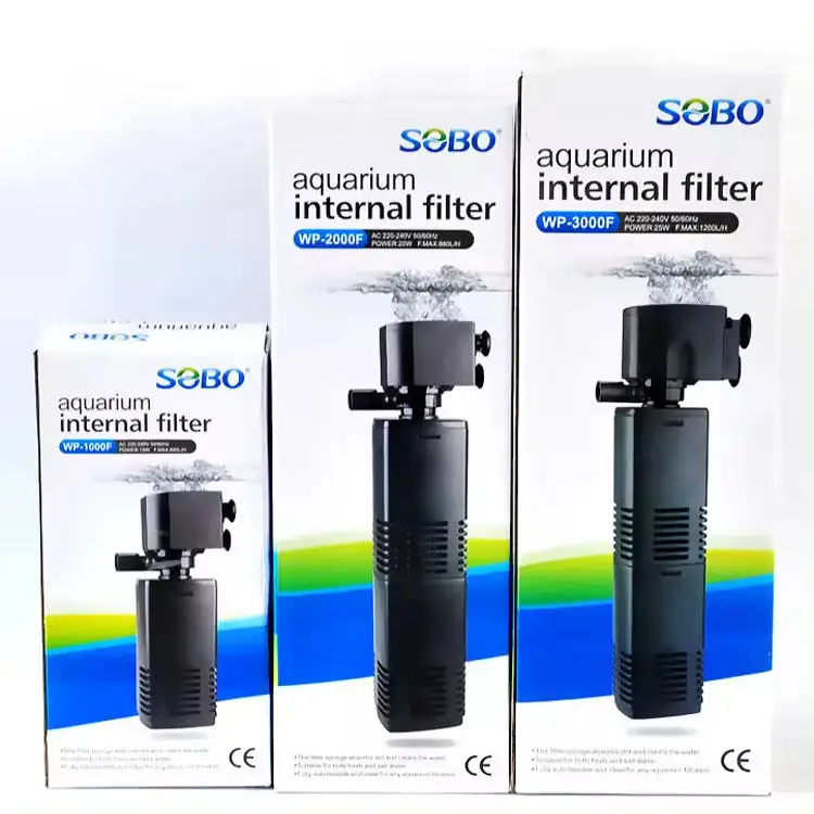 Sobo Fish Tank Filter 3 In 1 Aquarium Internal Filter Submersible Bio Sponge Fish Tank Aquarium Filter WP-1000F series