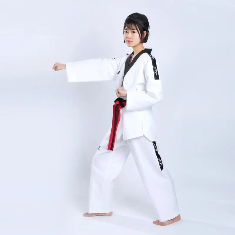 Cheap White Color 100% Polyester Fighter Taekwondo Dobok