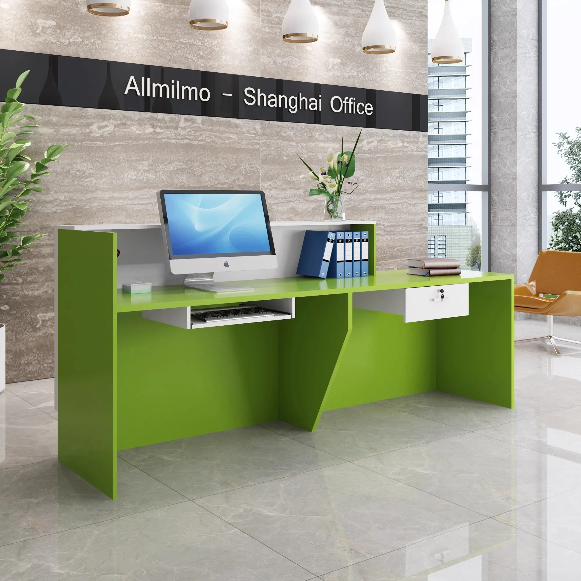 spa business office pink hotel office modern front desk reception counter beauty salon for retail store design hospital desks