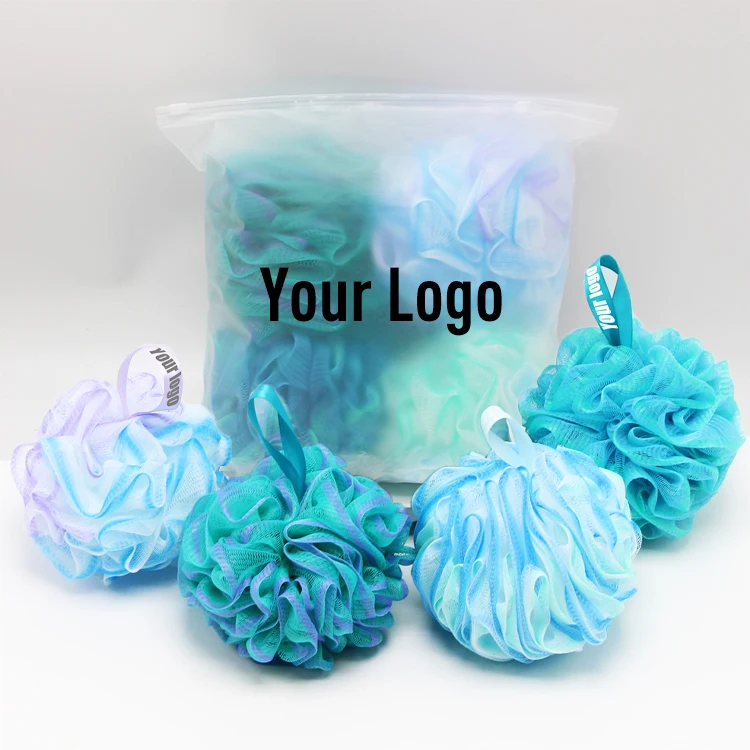 75g Super Soft Shower Loofahs Large Bath Sponge Mesh Pouf Wash Puff Shower Poof Exfoliating Bath Ball Foaming Bath