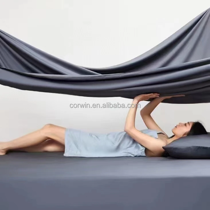 Hot selling organic 100% bamboo fiber Bedding set Bedsheet Pillow case 3 pieces wholesales customized colors and sizes