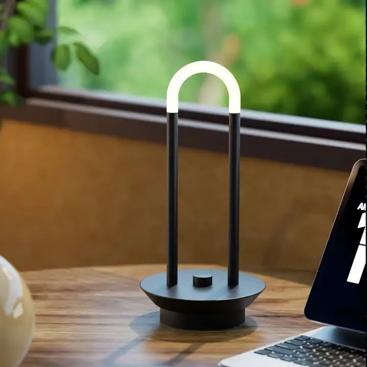 Factory price 2025 Modern Romantic wireless  aluminium Iron Table  desk Lamp Touch Control Magnetic suction charging Night Light