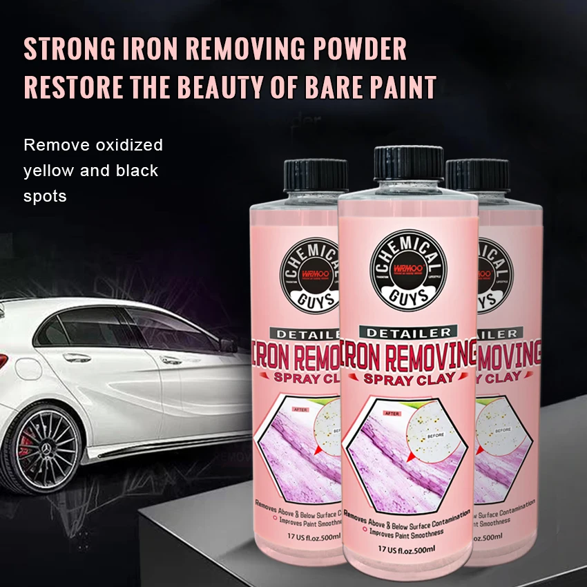 Iron powder remover for cleaning rust yellow and black spots on car paint surface