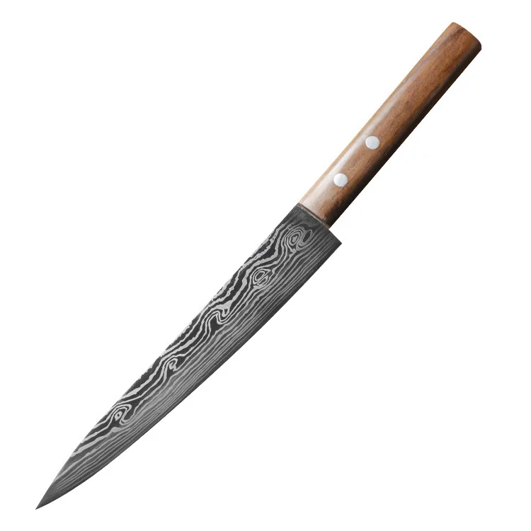  Японский кухонный нож из дамасской стали Santoku