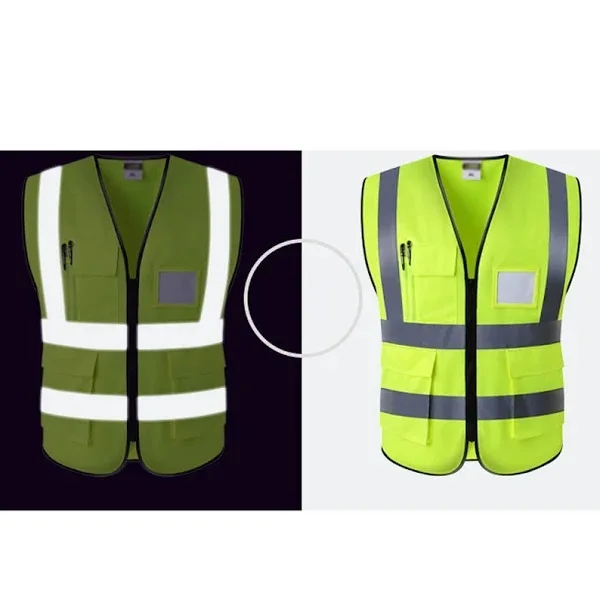 High Visible Vest Tops Casual Working Construction Protection Reflective Security Shirts