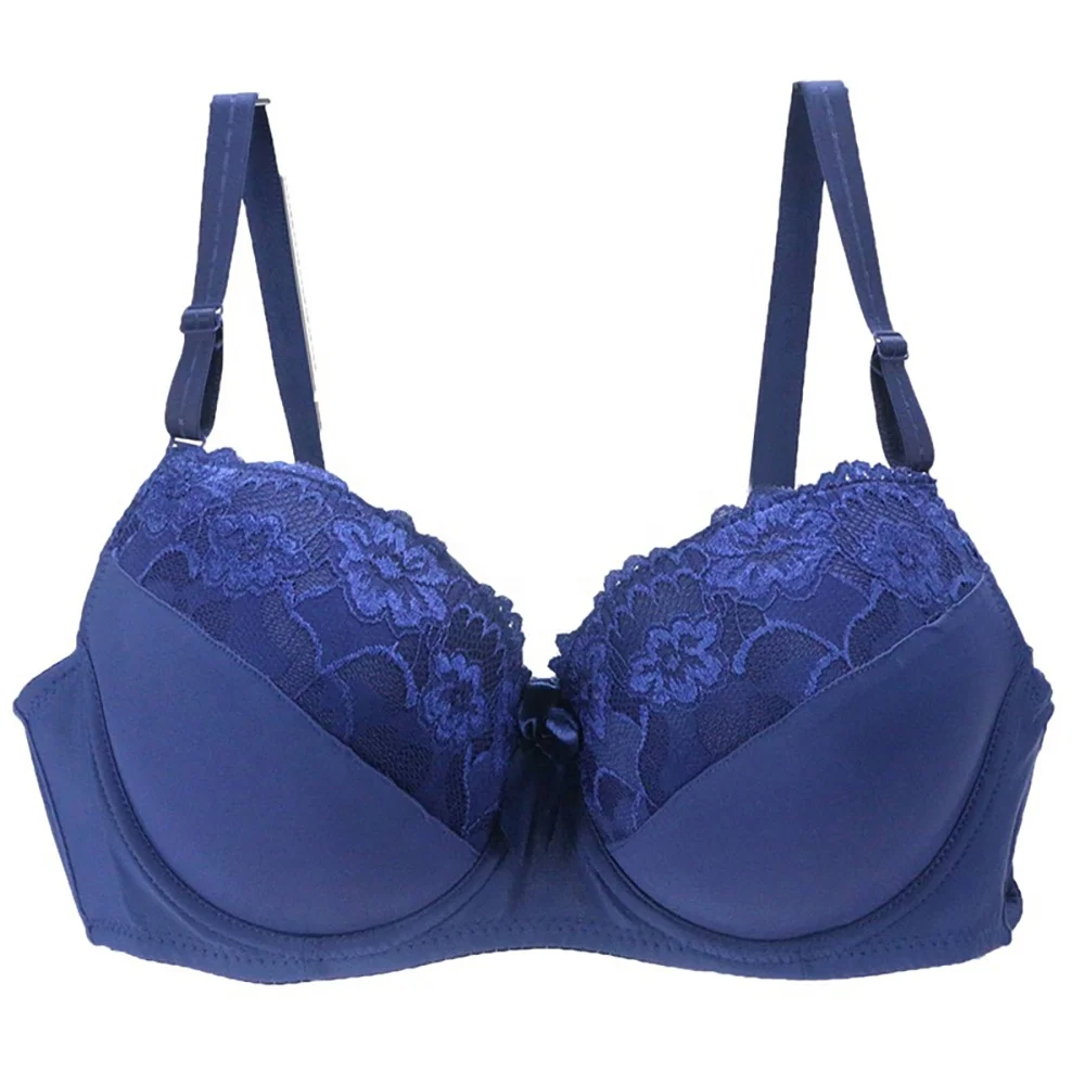 Ama Larsi Full Cup Big Size Straps Bra with Lace Thin Comfortable Sexy Plus Size Lace Bra