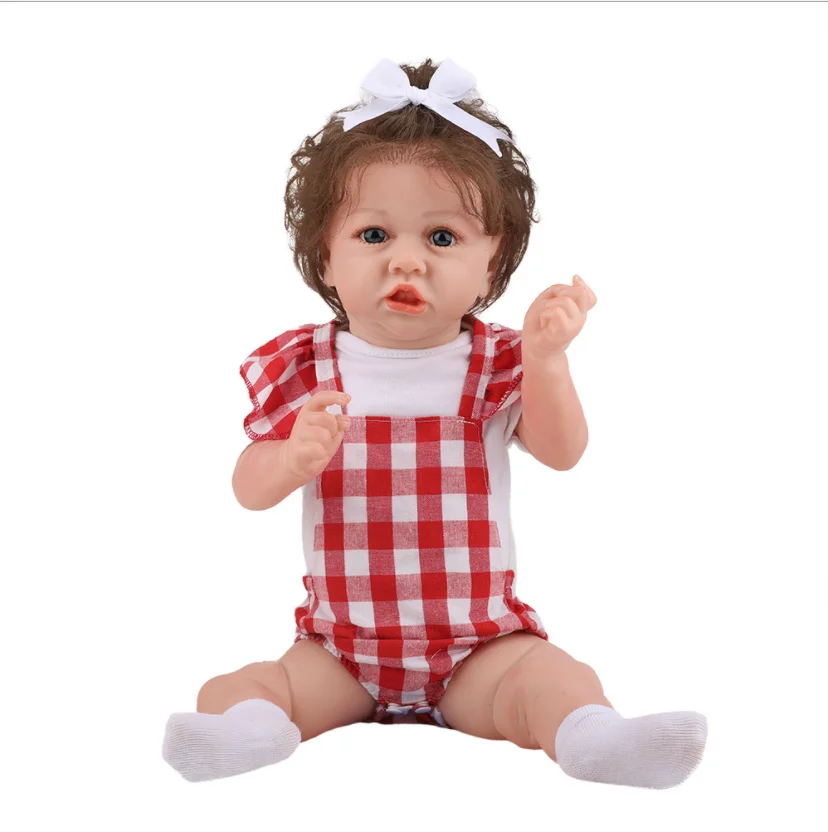 Boneca Reborn 22inch Soft Silicone Vinyl Doll 55cm Soft Silicone Reborn Baby Doll Newborn Lifelike Bebes Reborn Dolls