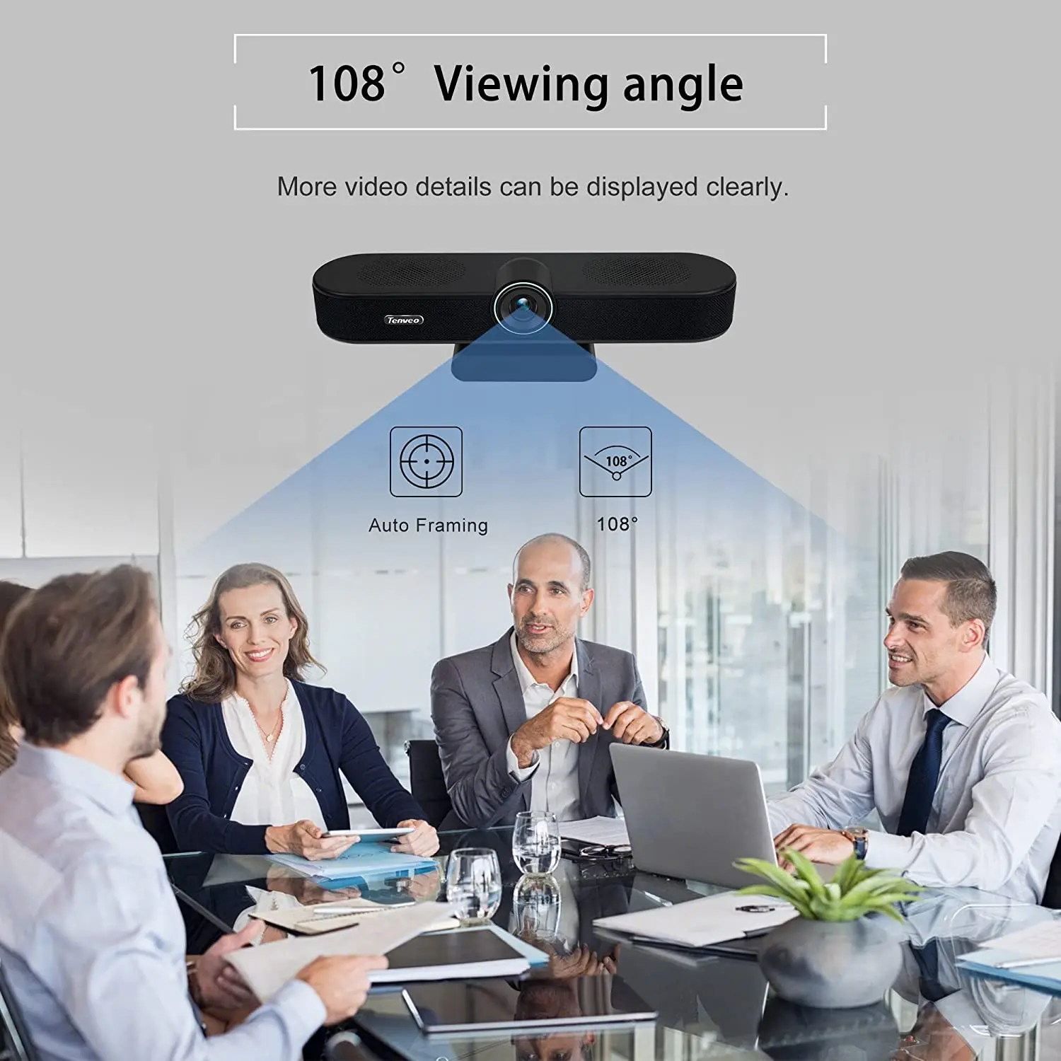 TEVO-VA300A 1080P 60fps 2D & 3D DNR все в одном веб-камера для онлайн-встреч/обучения