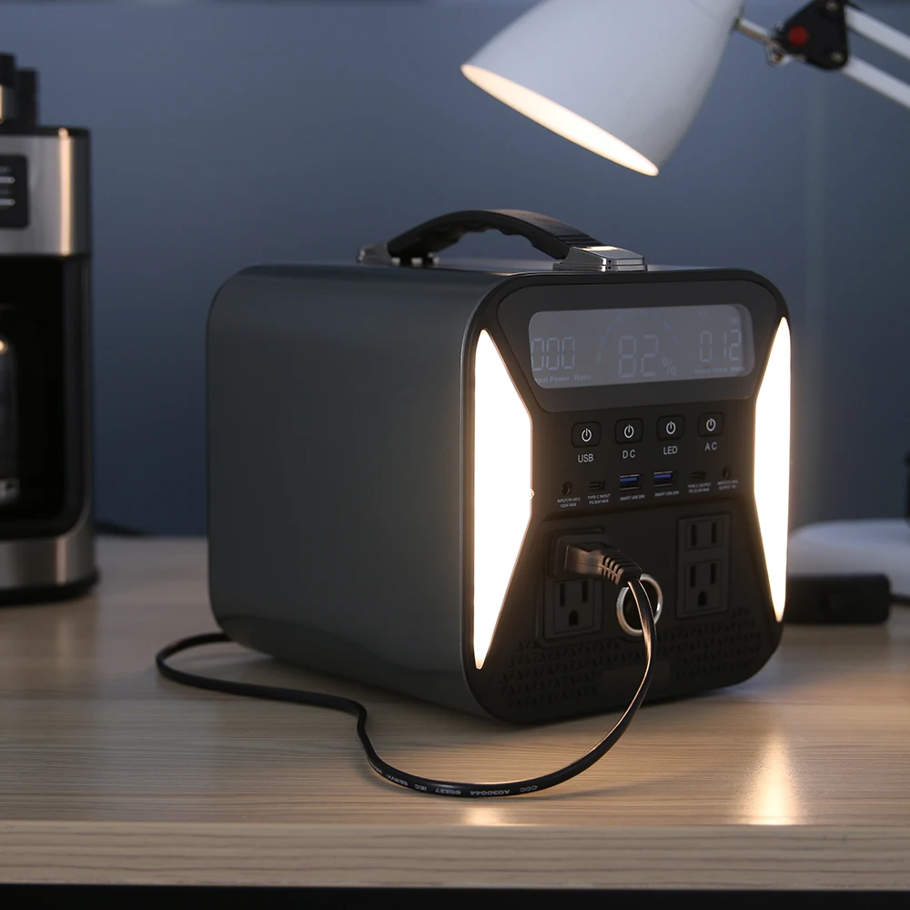 Portable Power Station 1100W with solar panel, OUPES Solar Generator with Panels LiFePO4 Battery Backup