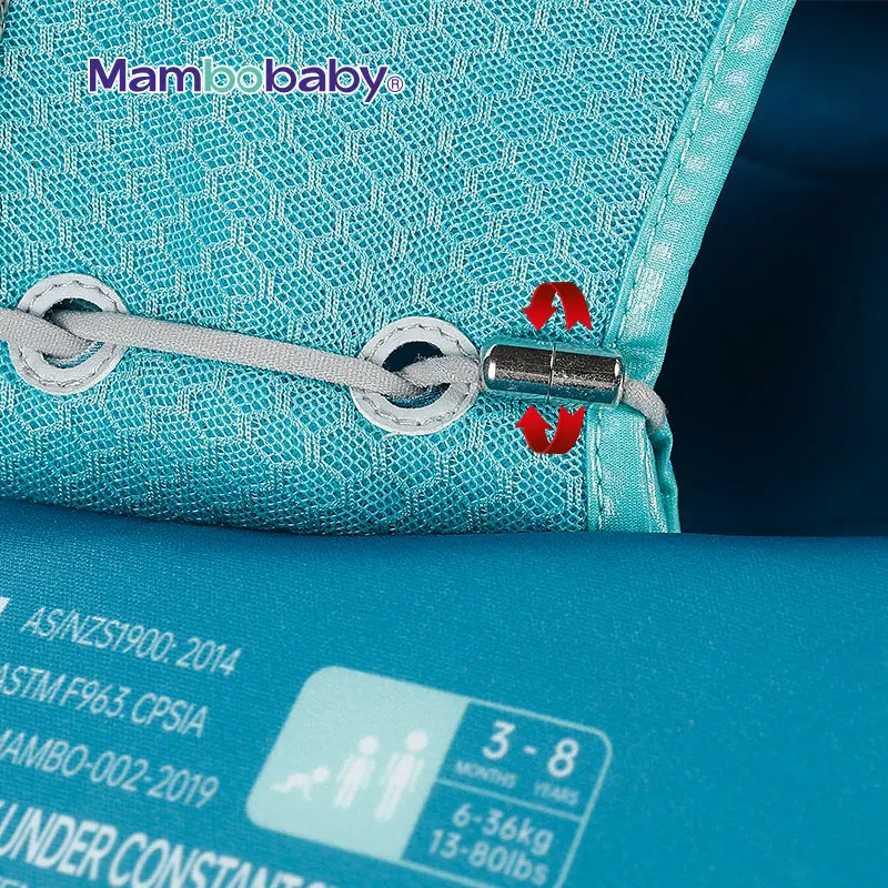 Mambobaby New Arrival  Baby Float Non Inflatable Swim Ring Special  Needs Baby Swimming Pool  Foldable Chest Float with Canopy