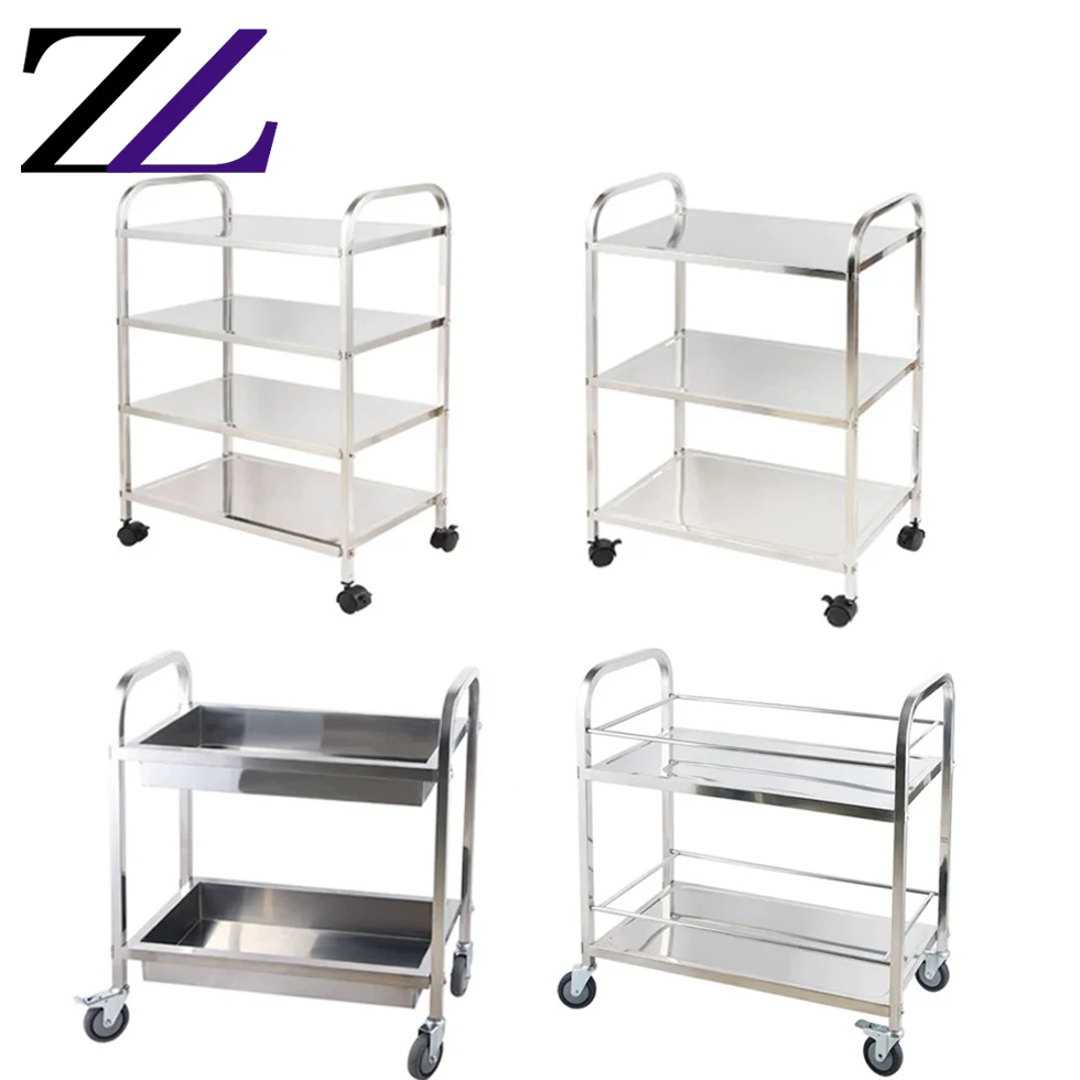 Удобство колеса 4 слойные Бесплатная доставка 5 ярусов сервис hospitalfoodtrolleys нержавеющая сталь Кухонная Тележка для еды отель сервировочный столик на колесиках класса