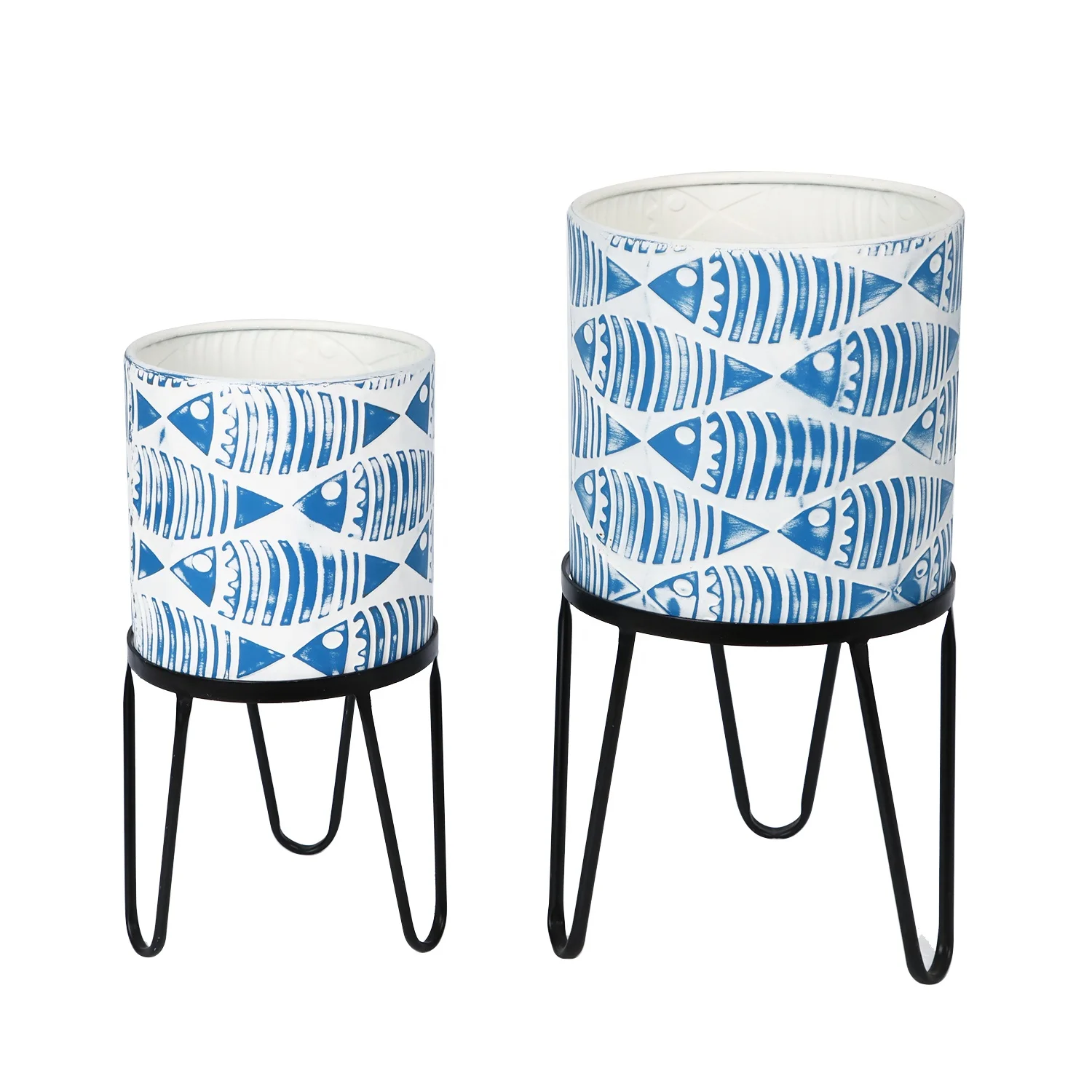 Most Selling Products Indoor Plant Pots White Planter Luxury Flower Pots With Metal Stand