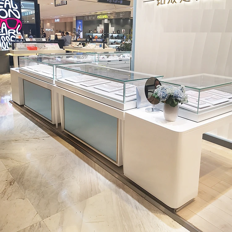 High end modern jewelry/watch display cabinet design counter glass showcase