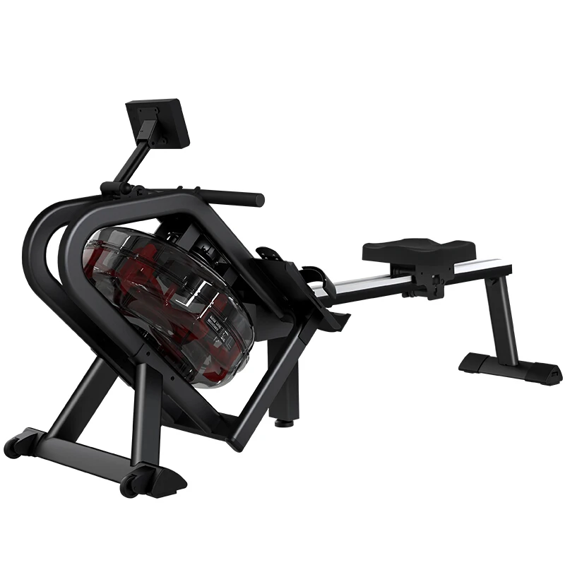 Home Indoor Fitness Cardio Workout LCD Monitor Foldable Magnetic Water Rowing Machine