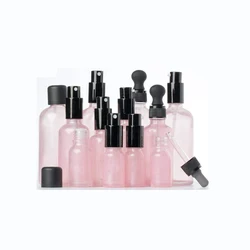 Rose Gold 10ml 30ml 60ml Empty Frosted Cosmetic Glass Serum Bottle with Dropper