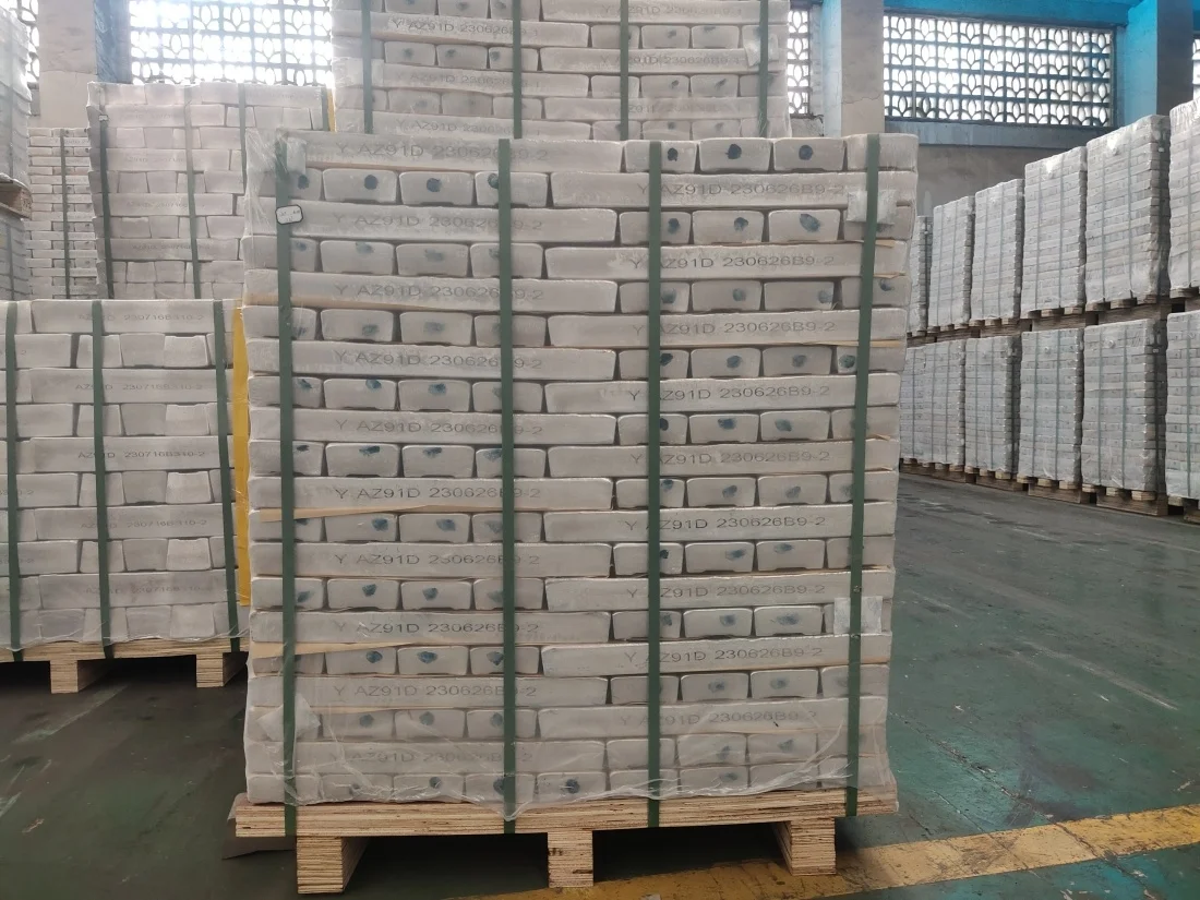 Заводская поставка, высококачественный слиток 99.95% магния, металлический серебристо-белый слиток из магниевого сплава AZ91D Mg99