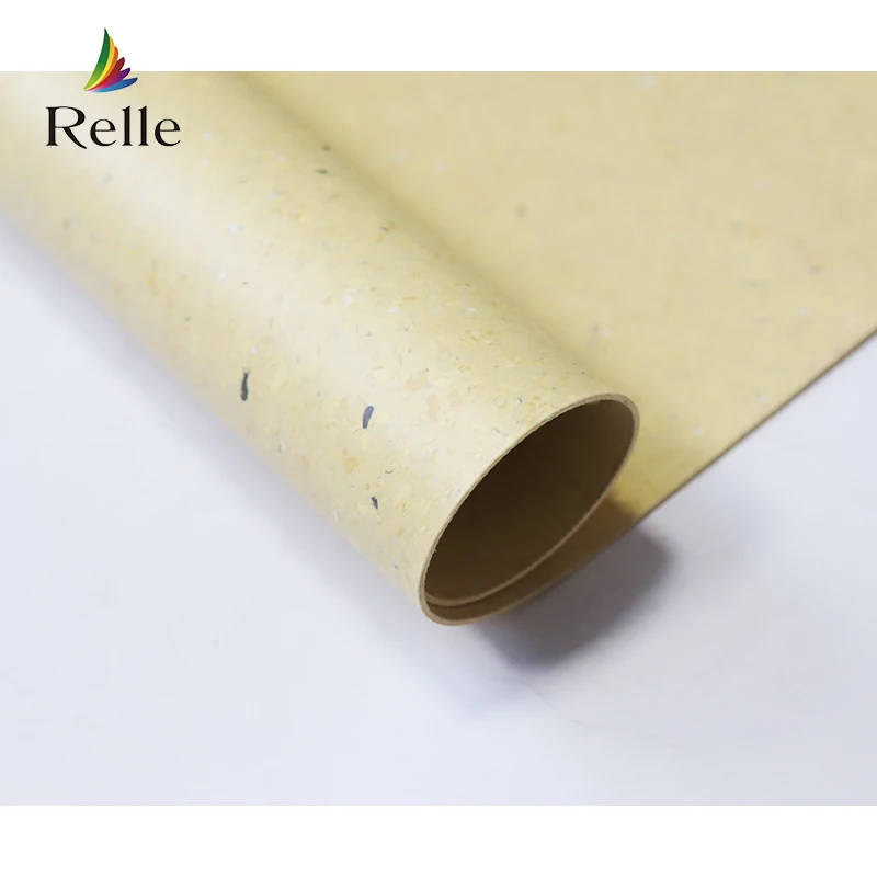 Relle commercial waterproof fireproof pvc non-directional homogeneous linoleum vinyl sheet flooring rolls