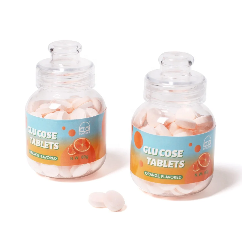 80g fruity candy confectionery sour candies sweets vitamin c candy  in plastic jar for children
