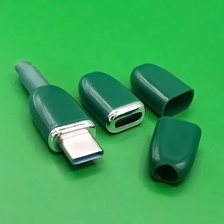 New style pebble data cable rubber shell plastic plug usb plastic round hole data port case