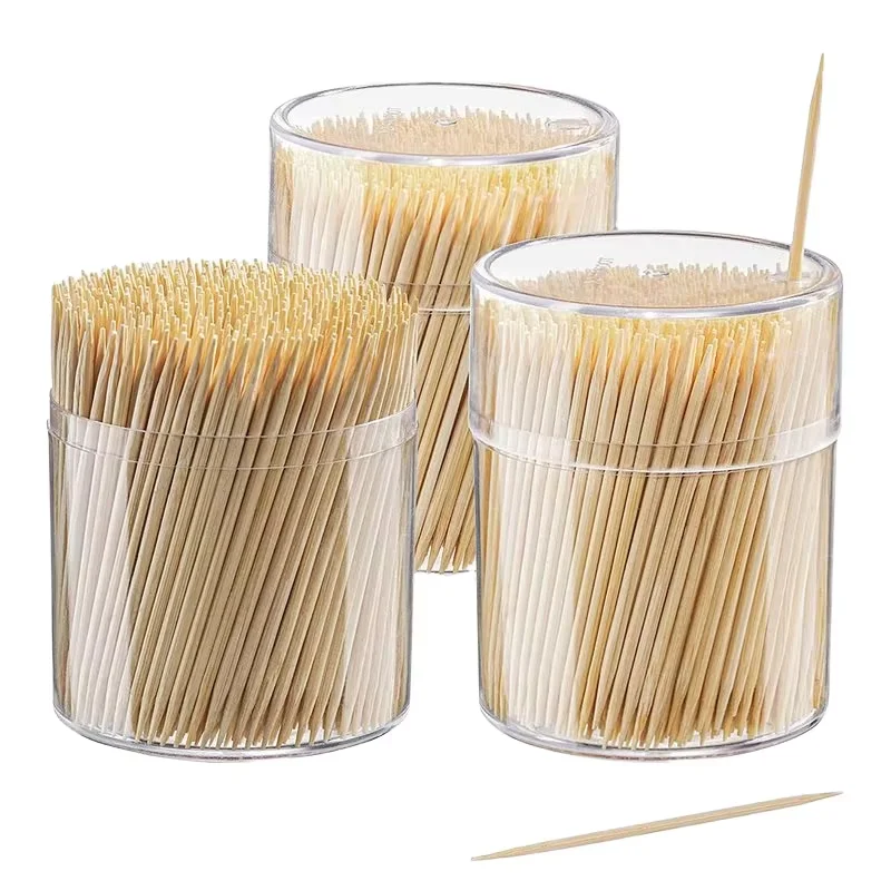 Premium Quality 65mm bamboo disposable toothpicks custom bamboo wooden mini flavored toothpicks