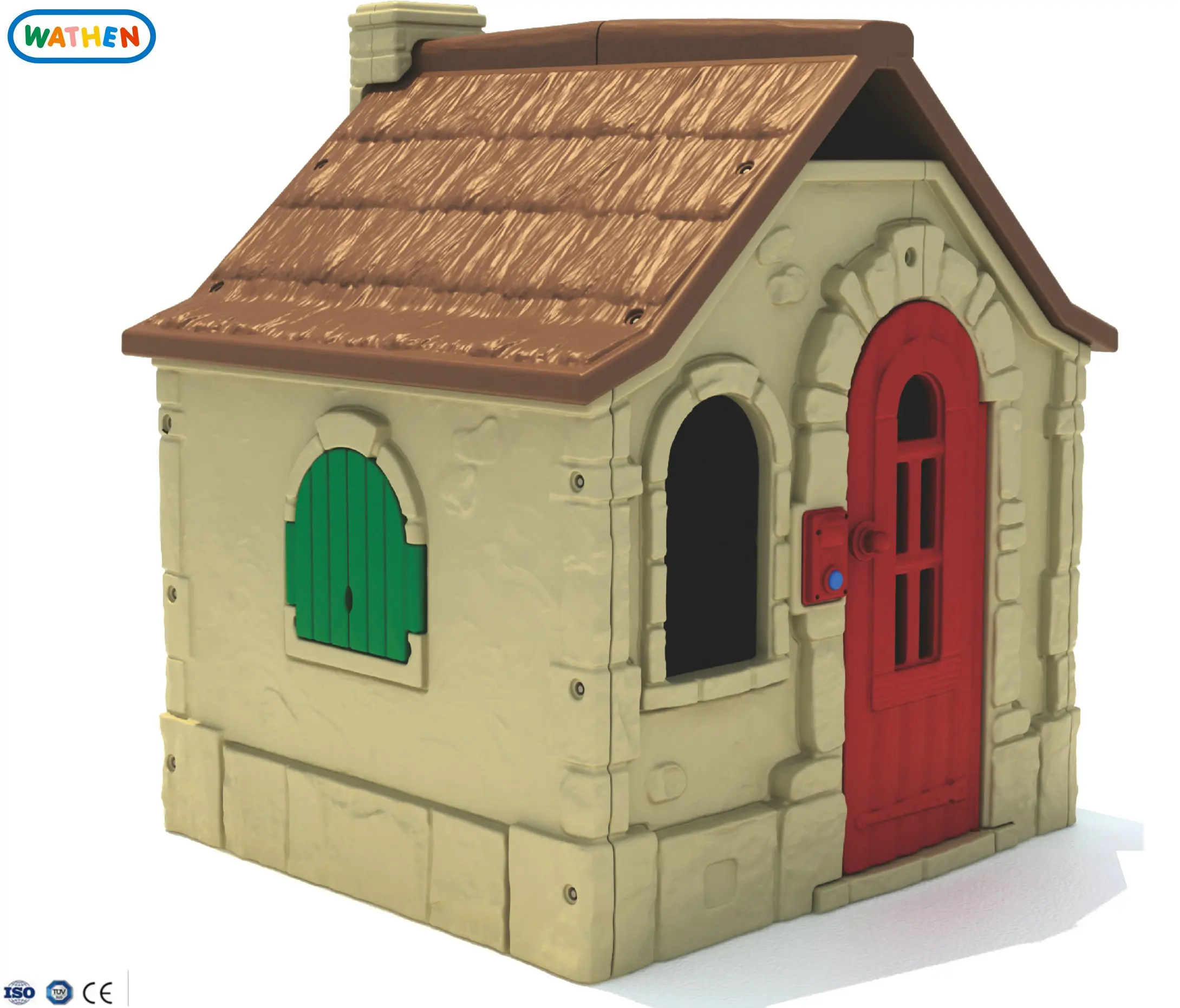 Children Kids Small Plastic Log Cabin House