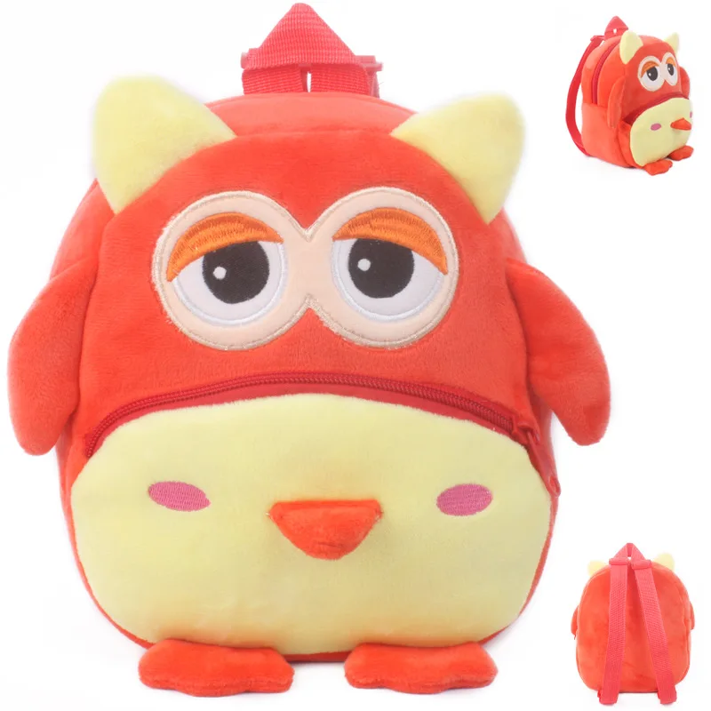 Cartoon  toddler plush school bag little girl toy doll bag