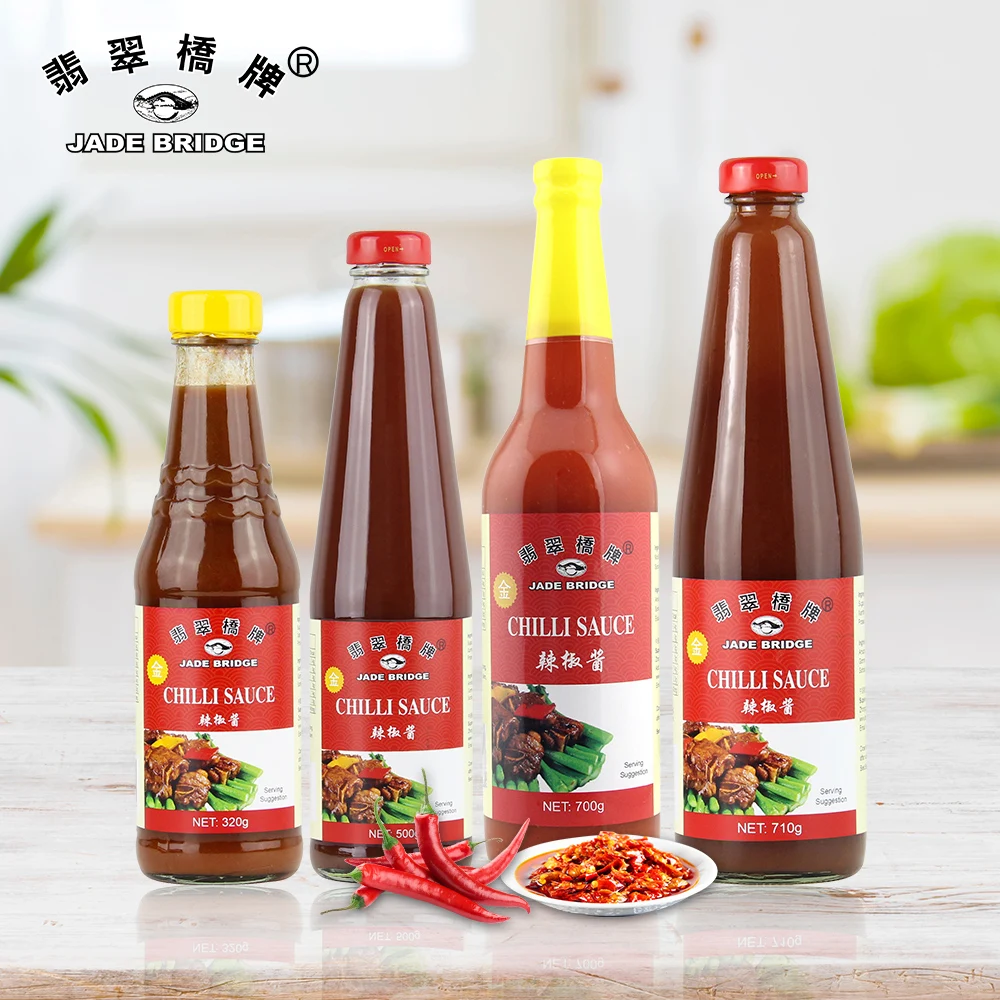 Hot Sale Chinese OEM Factory Jade Bridge Spicy Noodle Chili Paste 320 g Hot Red Pepper Sweet Chili Sauce