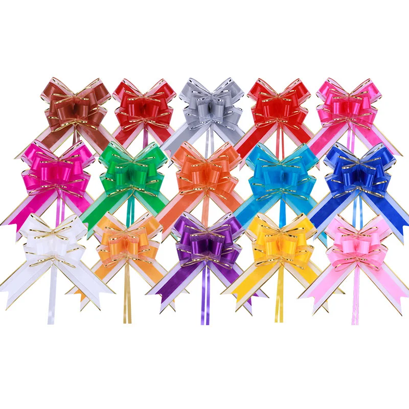 PP ribbon bow custom printed ribbon satin solid color polyester satin ribbons for gift wrap