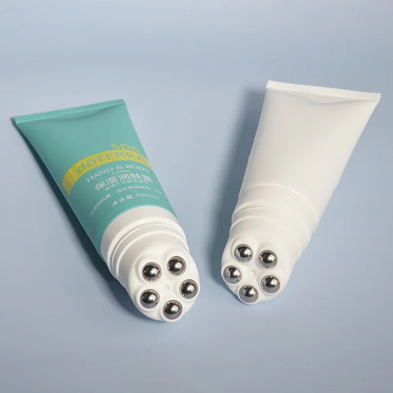 120ml 150ml squeeze container Massage Applicator Stainless roll soft tube for face cleanser eye cream lotion plastic soft tube