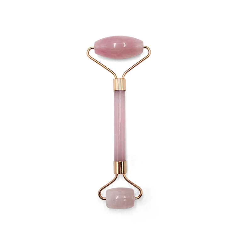 High quality free sample Noiseless original factory Arc rod glass handle rose quartz roller