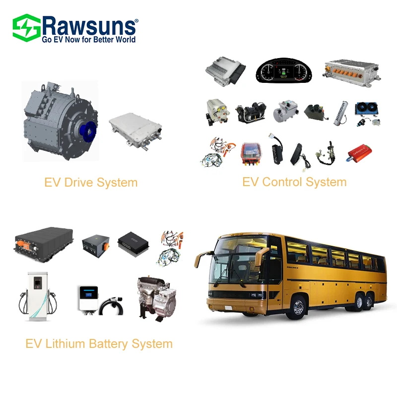 Rawsuns AC Traction Motors PMSM EV Conversion Kit RDD1100 Bus Truck Electric Powertrain Inverter Control Diesel Electric Drive