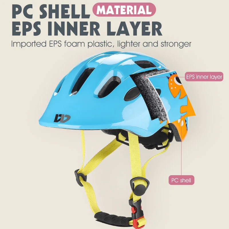 Велосипедный шлем WEST BIKING многоцветный дышащий Удобный ультралегкий прочный Регулируемый Встроенный складной для детей
