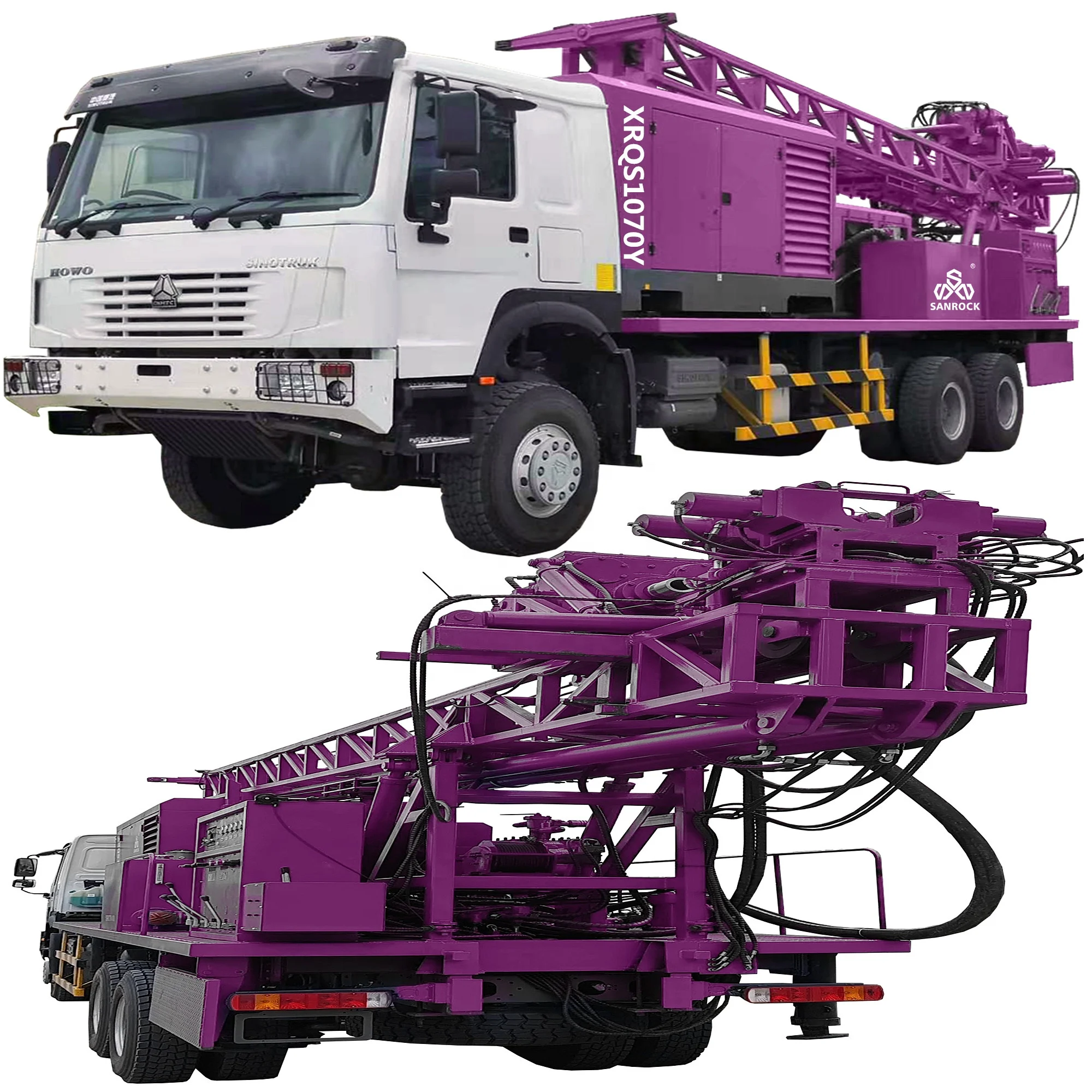 Truck Mounted Water Well Drilling Machine Hydraulic Deep Water Well Drilling Rig With Mud Pump