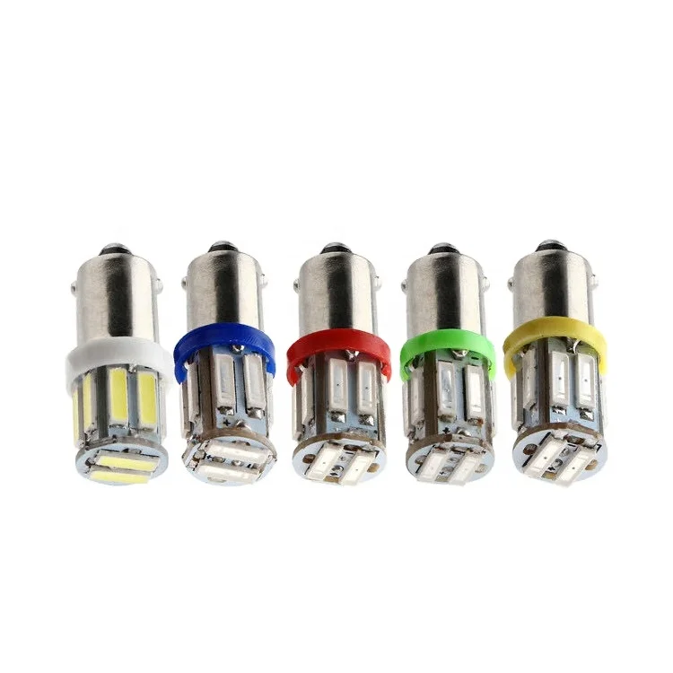 ЛКТ 12V 24V T11 BA9S 7014 10 SMD 250LM светодиодные лампы боковой двери карта индикатор обратного чтения хвост свет Led автомобилей Белый Красный Синий Янтарный
