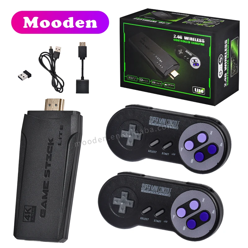 L M8-S  Game Stick 4K 10000 3D Games 64GB HD Mini Consola Retro Video Game Consoles For PS1 Classic  M8 Gaming Stick Lite